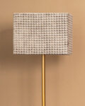 Neutral Grid Rectangular Shade