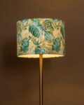 Green Leaf Drum Lamp Shade