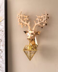 Golden Deer Wall Head Sconce