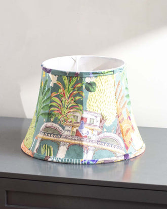Coconut Tree Printed cotton Empire Lamp Shade - Small