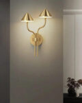 Double Head Golden Mushroom Wall Lamp