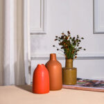 Hand-Painted Heart Print Ceramic Vase | 2 x 5 inches