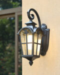 Vintage Black Lantern Outdoor Wall Light