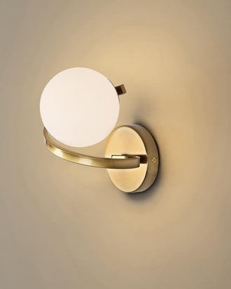 Luxe Curve Globe Wall Light - Gold