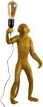 The Artment your artistic apartment White Modern Art Standing Monkey Lighting Gold Lamp Resin Showpiece: Home Décor for Living Room, Bedroom, Study Table - Ideal Gift, Night Lamp, Table Lamp