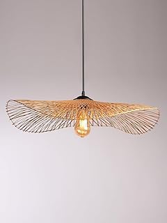 Habere India-All the Cultures Fabricating India Bamboo Lampshade | Bamboo Pendant Lamp | Boho Pendant Lamp | Cane Lamps for Bedroom | Rattan Lamp Shade | Bamboo Hanging Lamp (01)
