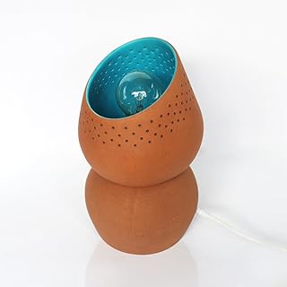 CRAFTLIPI - Big Bud Table Lamp for Home Decoration Items, Side Table Lamp for Bedroom Decoration Items, Night Lamp for Bedroom Table, Balcony/Room Decoration Items Outdoor, Modern Fabric,