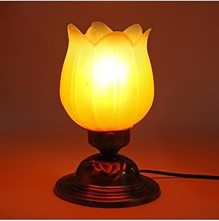 Somil Decorative Metal Table Lamp with Hand Decorative Colorful Glass Shade for Magical Lighting Effect-ST025