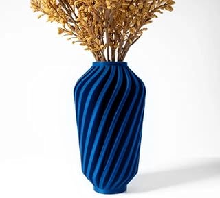 The Lamprey Vase by OCEAN 3D - Elegant 3D Printed Decor Eco-Friendly PLA, Perfect for Modern Interiors (Ultra Marine Blue)