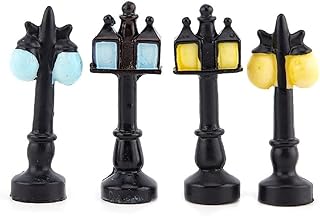 BHOOLU&GOOLU Retro Mini Street Lamp for Fairy Garden Decoration-(4 pcs/Set)
