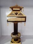 Handmade Bamboo Table Lamp,Sweet Decorative Handmade Bamboo Craft Side Lamp
