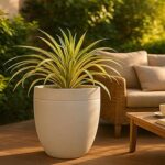 UGAOO Milano Pots for Plants (Whitestone, 15 inches)| Highly Durable Polymers, Lightweight for Indoor & Outdoor | Flower Pot for Living Room, Balcony, Garden, Office