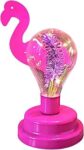 UJEAVETTE® Table Lamp Nightstand Lamp Simulation Plant for Kids Room Bedroom Flamingo