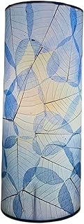 LED lamps made up from real leaves with beautiful colorants, eco-friendly and natural lighting for home decor or any indoor space(Sky Blue)