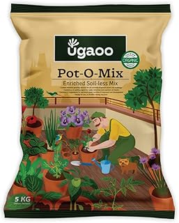 Ugaoo Pot-O-Mix Potting Soil with Fertilizer for Home Garden Plants - 5 kg