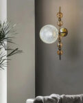 Amber Orb Asymmetrical Wall Sconce