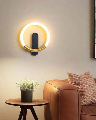 Contemporary LED Halo Ring Wall Sconce