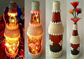 Bottle Lamp Cum Vase Home Decor (with Decoration Lights)