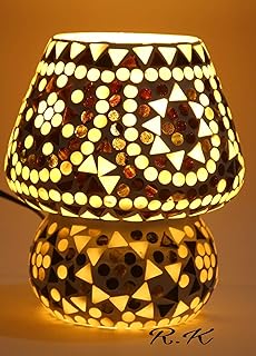 RK B22 Lighting House Mushroom Dome Shaped Holder Table lamp (Brown)