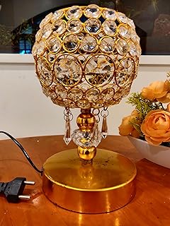 Breeze Handicrafts Crystal Flower Vase Type lamp for Home Decor, Living Room Decoration, Glass Like Crystal Pot Decorative lamp Birthday Gift (Flower vase Size 3)