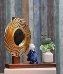 PlantingChemistry - HomEnhancia Mirror Stand, Happy Monk & Ceramic Planter
