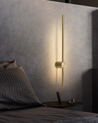 Led Gold Long Tube Wall Light