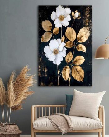 Floral Framed Canvas Wall Art Painting