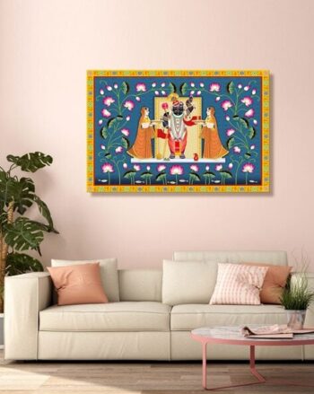 Lord Shrinath Ji Print Canvas Painting 36" x 24"