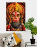 Lord Hanuman Portrait Canvas Wall Art Painting