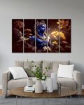 Lord Shiva Five Panel Wall Painting