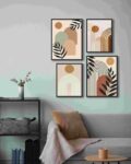 Set of 4 Printed Wall Arts