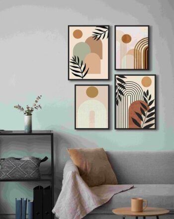 Set of 4 Printed Wall Arts