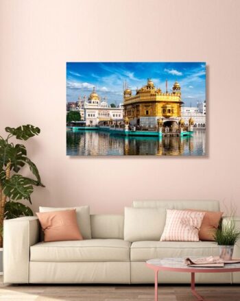 Golden Temple Canvas Wall Art