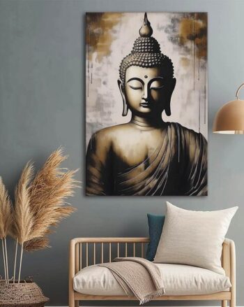 Buddha Meditative Framed Canvas Wall Art Painting