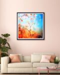 Floral Print Canvas Wall Art