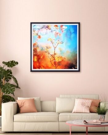 Floral Print Canvas Wall Art