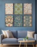Set of 6 Monochrome Abstract Lines Canvas Paintings 16" x 12"