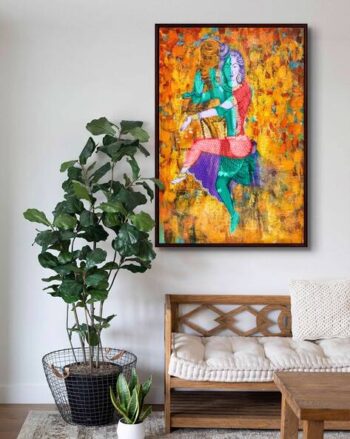 Ardhanarishvara Wall Painting Frame 24'' x 16''