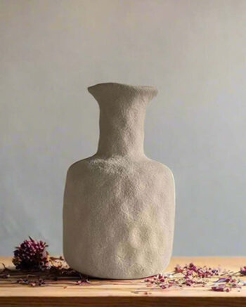 Huxley Paper Mache Finish Off White Vase | 4 x 7 inches