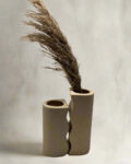 Moxy Couple in Matte Beige Vases | Set Of 2 | 6 x 8 inches