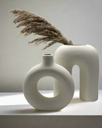 Rochester Matte White Vases | Pack Of 2