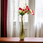 Exquisite Gold Surahi-Top Flower Vase without Flower | 6 x 20 inches