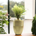 Versatile Gold Ring Design Flower Vase without Flower | 7 x 4 x 10 inches