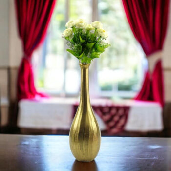 Timeless Gold Flower Vase without Flower | 6 x 17 inches