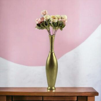Exquisite Gold Surahi Flower Vase without Flower | 5 x 4 x 20 inches