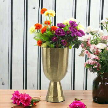 Sophisticated Gold Flower Vase without Flower | 6 x 12 inches