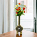 Unique Gold Lollipop-Shaped Flower Vase without Flower | 7 x 3 x 15 inches