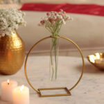 Short Deidra Wooden & Aliminium Vase | Multiple Colors