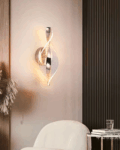 Crystal-Embedded LED Wall Sconce