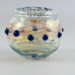 Jeweled Morocco Art Glass Vase